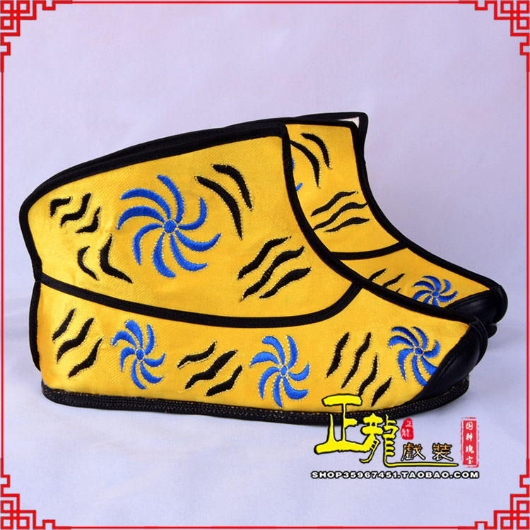 永宁.美猴王靴子虎纹靴金黄快靴 猴鞋