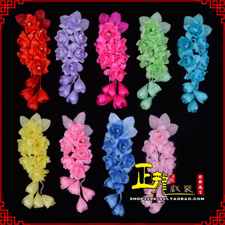 永宁鬓花头饰小花头花 真丝绢花