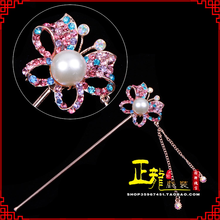 永宁花旦小姐青衣头饰簪子 蝴蝶发簪