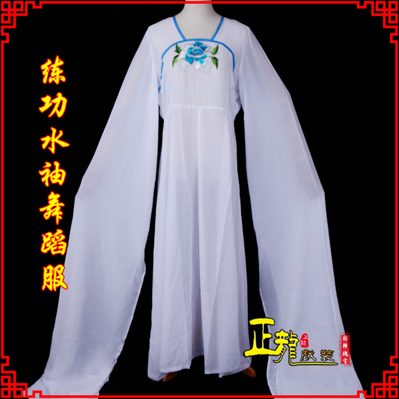 永宁花旦影楼古装水袖舞蹈服 胸花连衣裙