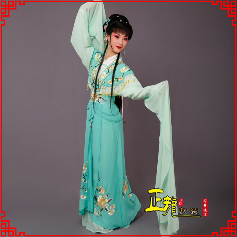 永宁青衣水袖戏服演出服 云肩花旦衣